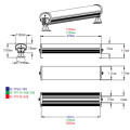 High Power 40W 1.2m Außenleuchte IP65 LED Lineares Licht